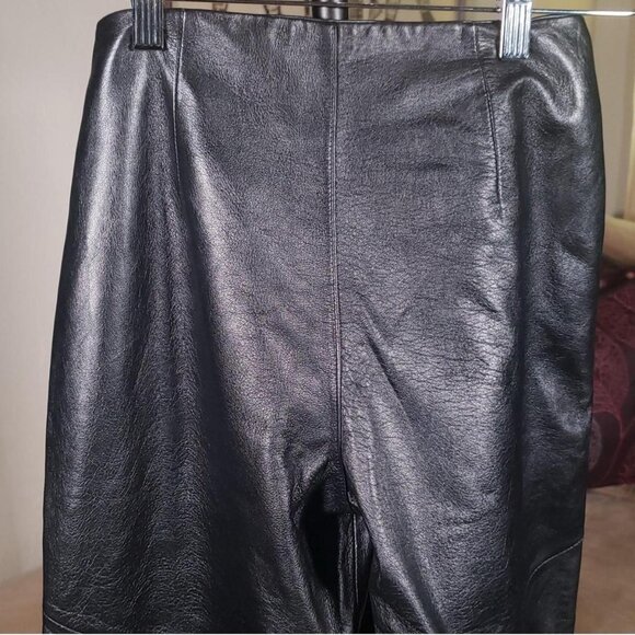 Wilson Pelle Black Leather Pants Size 0 - Picture 6 of 6